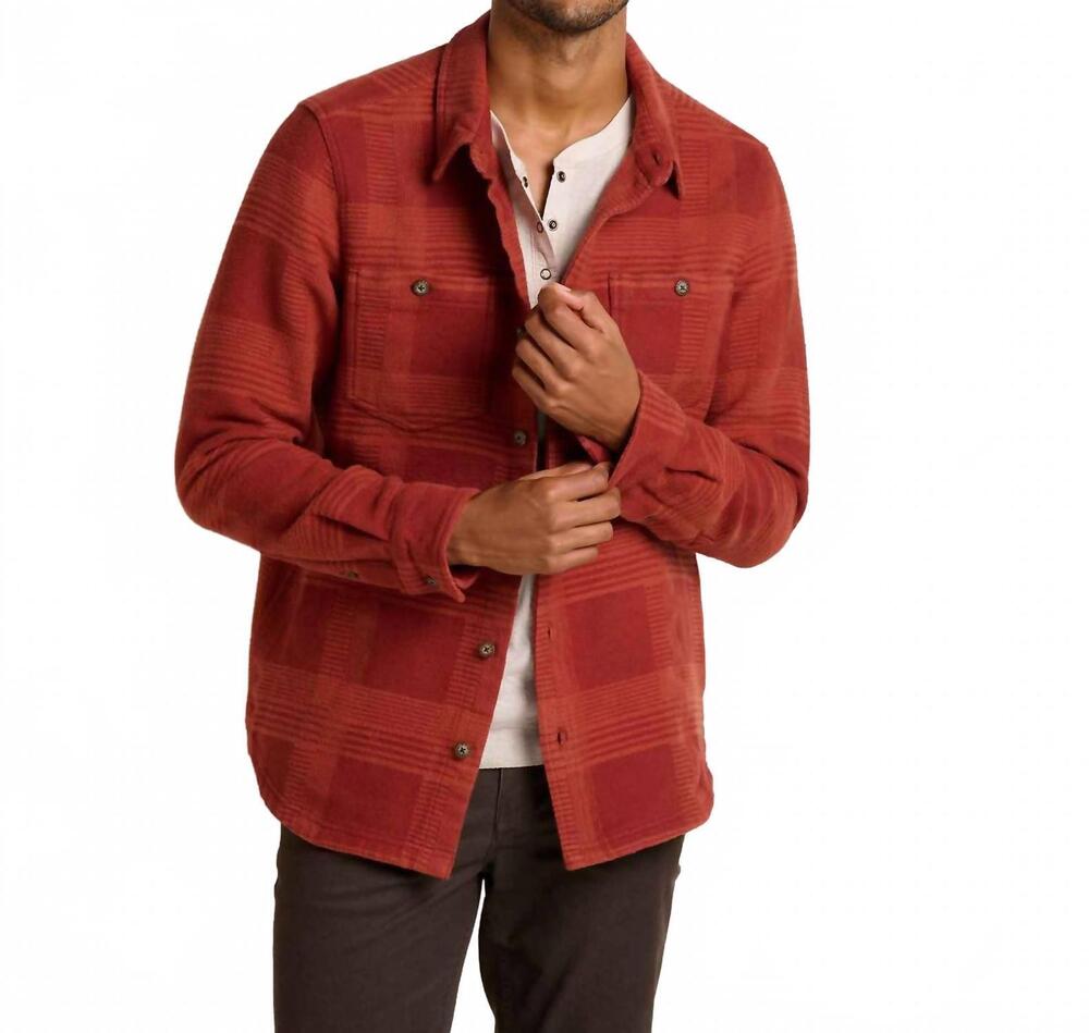 NEW TOAD&CO m's rockland long sleeve shirt in manzanita